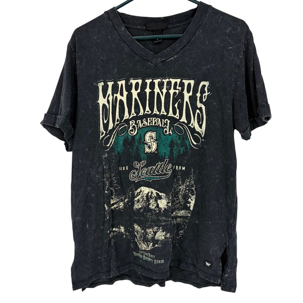 The Wild Collective Seattle Mariners MLB Distressed Graphic Cotton Tee Size S